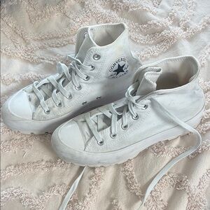 Converse Women's White High-Top Sneakers Platform